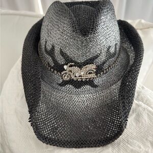 Vintage Cowboy Hat Motorcycle